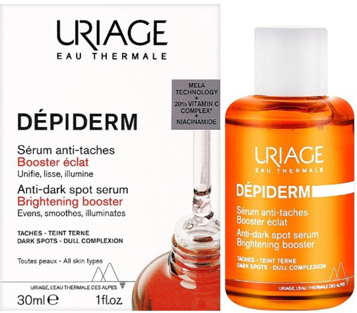 Serum do twarzy Uriage Depiderm Brightening Booster Anti-Dark Spot Serum rozswietlające 30 ml (3661434009754) - obraz 1