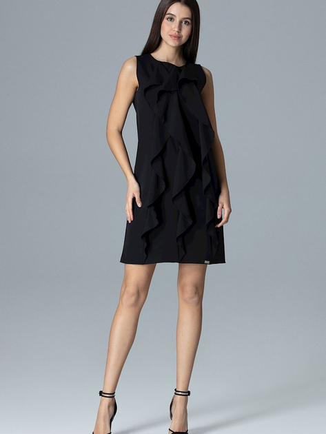 Плаття коротке літнє жіноче Figl M622 S Чорне (5902194357005) - зображення 1
