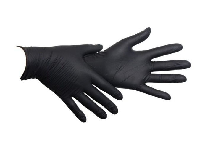 Вінілові рукавички без пудри Safetouch Чорні, 50 пар в уп. розмір S - изображение 2