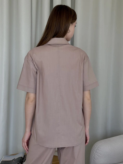 Сорочка лляна оверсайз жіноча Merlini Ніно 200001204 L-XL Бежева (200001204_2) - зображення 2
