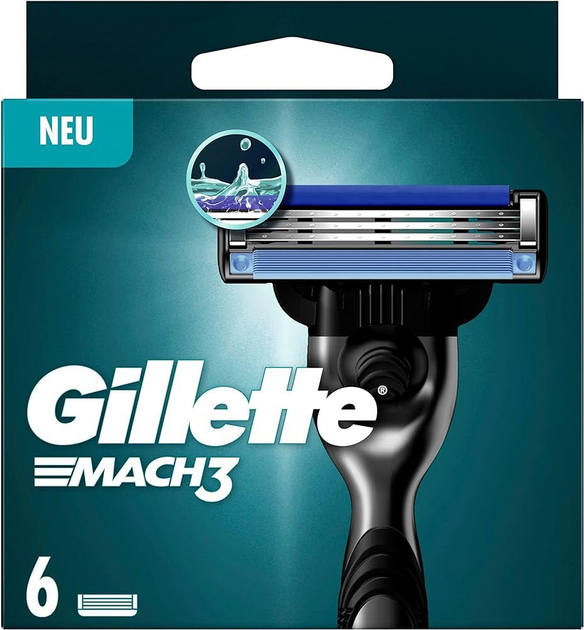 Змінні картриджі для бритви Gillette Mach3 6 шт (8001090422484) - зображення 1