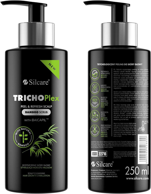 Scrub do skóry głowy Silcare Trichoplex Peel & Refresh Bamboo 250 ml (5902560528800) - obraz 2