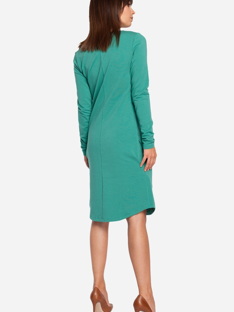 Плаття міді осіннє жіноче BeWear B017 L Зелене (5902041177176) - зображення 2
