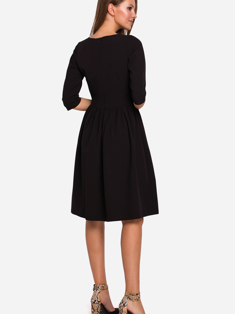 Плаття міді літнє жіноче Makover K010 XL Чорне (5903068458873) - зображення 2