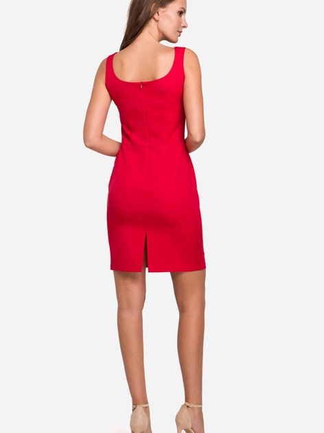 Sukienka krótka letnia damska Makover K022 S Czerwona (5903068460517) - obraz 2