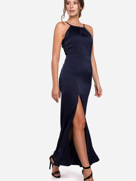 Плаття довге літнє жіноче Makover K042 XL Темно-синє (5903068463525) - зображення 1