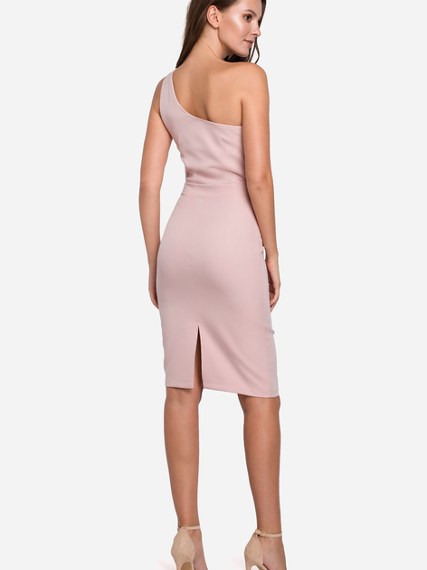 Плаття міді літнє жіноче Makover K003 S Світло-рожеве (5903068457562) - зображення 2