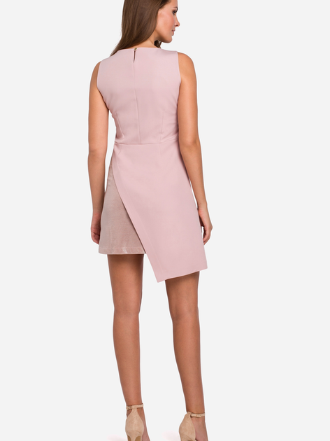 Плаття коротке літнє жіноче Makover K014 2XL Світло-рожеве (5903068459481) - зображення 2