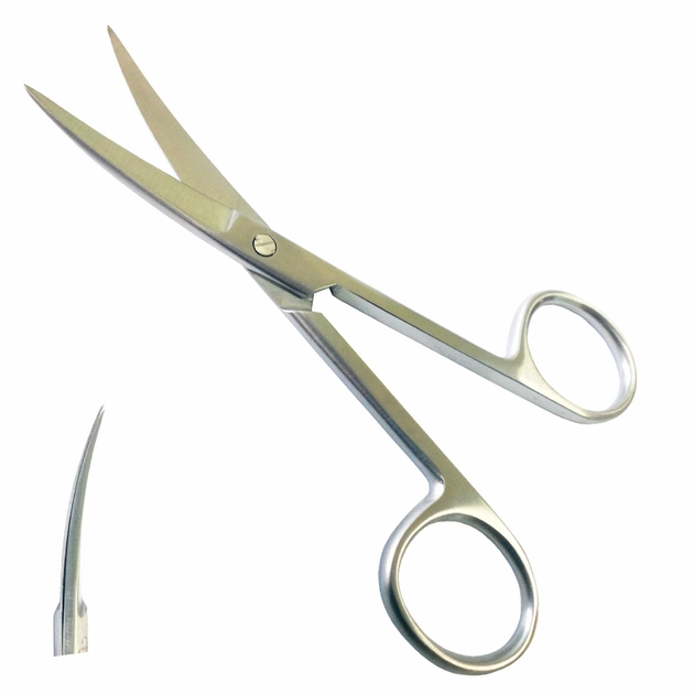 Ножиці операційні вертикально-зігнуті гострокінцеві BioTulesImpex 170 мм - изображение 1