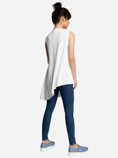 Tunika na ramiączkach damska luźna BeWear B069 S Ecru (5903068408786) - obraz 4