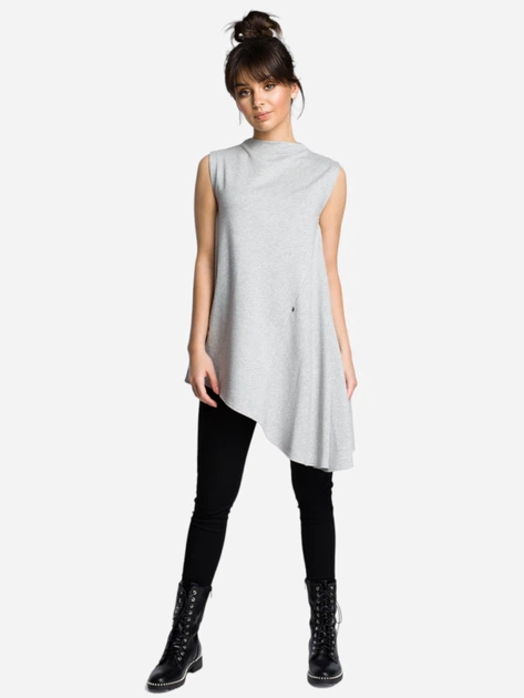 Tunika na ramiączkach damska luźna BeWear B069 L Szara (5903068408816) - obraz 3