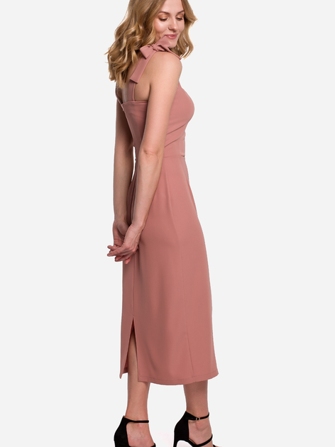 Sukienka ołówkowa damska elegancka Makover K046 XL Różowa (5903068480140) - obraz 2