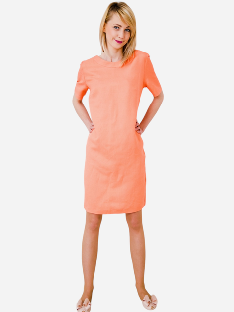 Плаття-футболка коротке літнє жіноче Look Made With Love 444 40-42 Оранжеве (5903999305543) - зображення 1