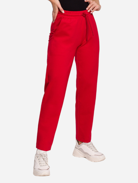 Spodnie sportowe damskie BeWear B228 S Czerwone (5903887656498) - obraz 1