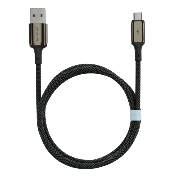 Кабель Proove Dense Metal Micro USB 2.4A 1m Black - изображение 2