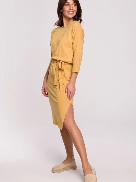 Sukienka tunika damska BeWear B221 L Żółta (5903887655026) - obraz 3