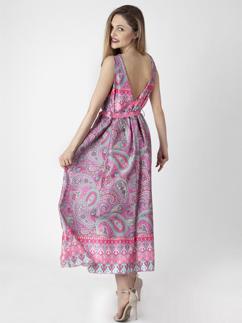 Sukienka letnia damska długa Perso RBE220013F S Różowa (5905080202373) - obraz 2