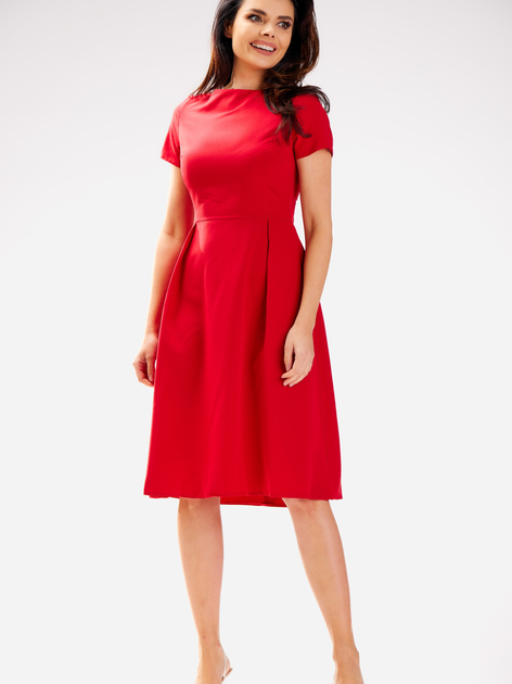 Плаття міді літнє жіноче Awama A592 XL Червоне (5902360581531) - зображення 1