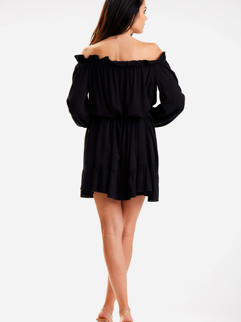 Плаття коротке літнє жіноче Awama A578 L-XL Чорне (5902360579941) - зображення 2