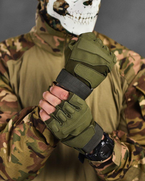 Перчатки тактические беспалые E302 Sand olive ВТ6001 XL - изображение 1