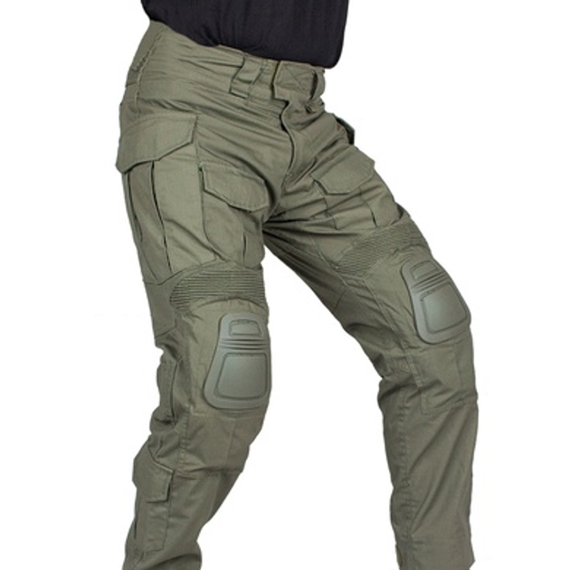 Бойові штани IDOGEAR G3 Combat Pants Olive з наколінниками S - зображення 2