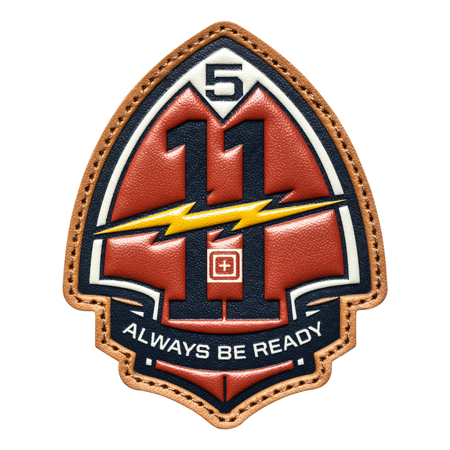 Нашивка 5.11 Tactical Bolt and Arrowhead Patch Red - зображення 1