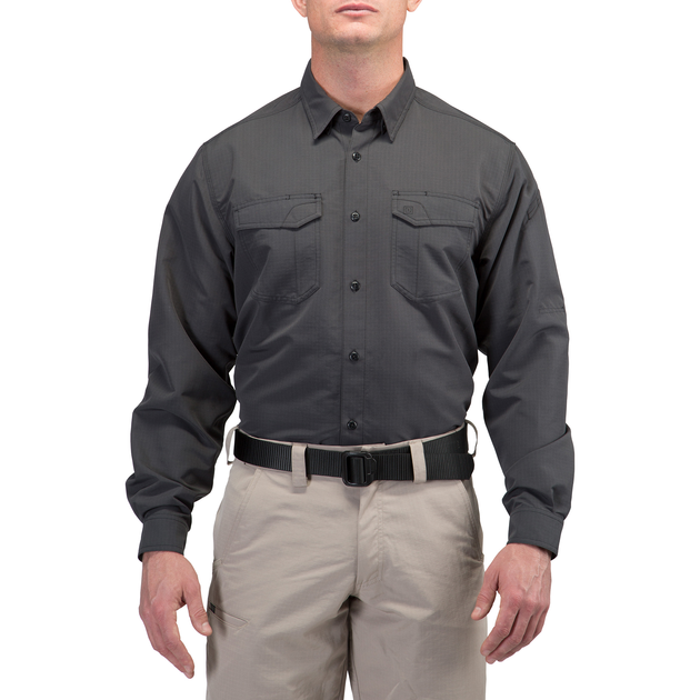 Рубашка тактическая 5.11 Tactical Fast-Tac Long Sleeve Shirt S Charcoal - изображение 1