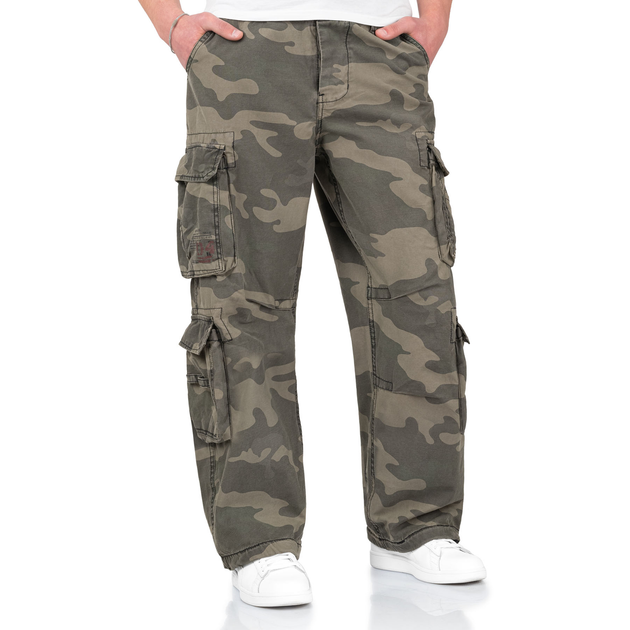 Брюки SURPLUS AIRBORNE VINTAGE TROUSERS XL Black camo - зображення 1