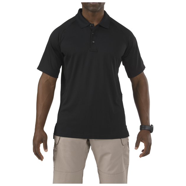 Футболка поло тактическая с коротким рукавом 5.11 Performance Polo - Short Sleeve, Synthetic Knit XS Black - изображение 1