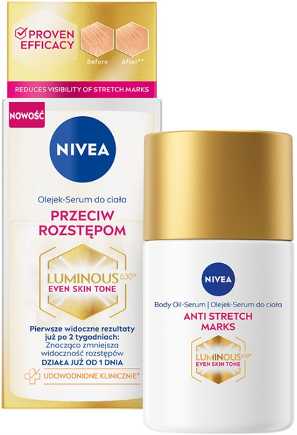 Serum do ciala NIVEA Luminous Oil Serum olejowe przeciw rozstępom 100 ml (5900017091006) - obraz 1