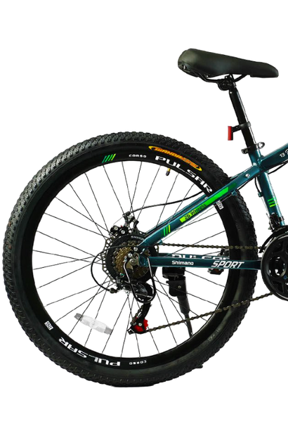 Велосипед спортивний Corso Pulsar 26" алюмінієва рама 13" зелений PL-26298 - Фото 8 Велосипед спортивний Corso Pulsar 26" алюмінієва рама 13" зелений PL-26298 - зображення 8