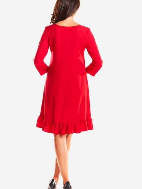 Sukienka midi jesienna damska Infinite You M185 L Czerwona (5902360527003) - obraz 2