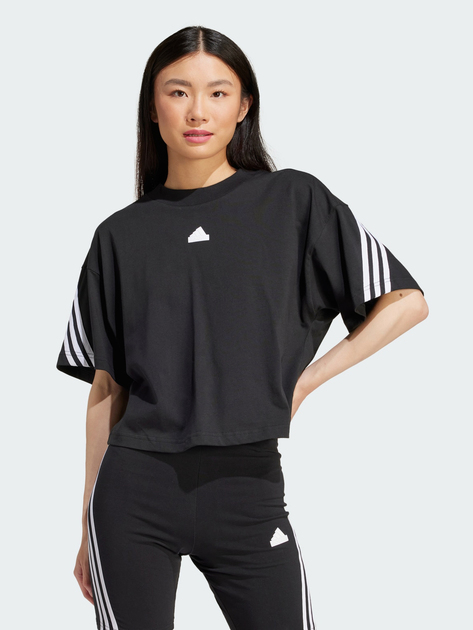 Футболка хлопковая оверсайз короткая женская Adidas W Fi 3S Tee IP1571 ...