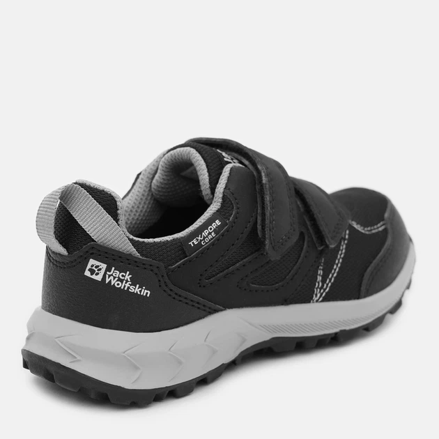 Детские треккинговые кроссовки для мальчика Jack Wolfskin Woodland Texapore Low Vc K 4046351_6364 32 Черные (4064993187700) - изображение 4