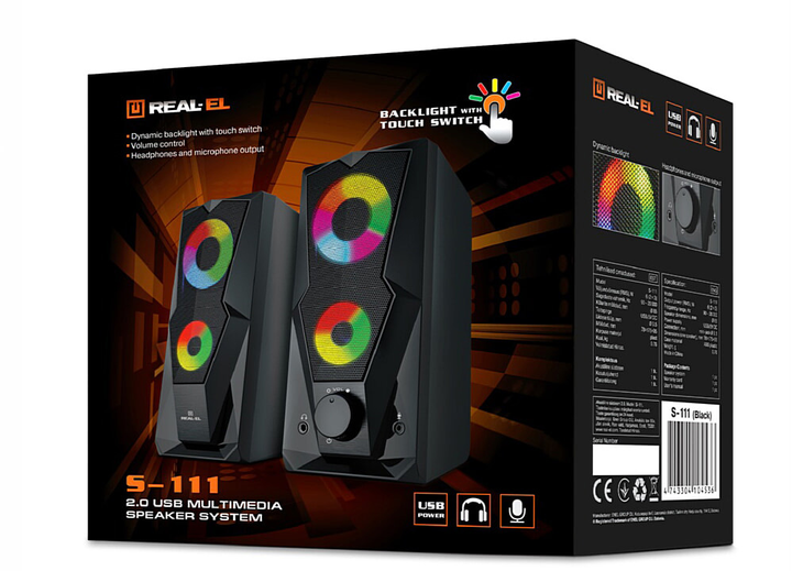Акустическая система Real-El S-111 Black (EL121100010) - изображение 9