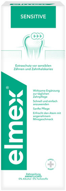 Ополіскувач для ротової порожнини Elmex Sensitive для чутливих зубів 400 мл (7610108059317) - зображення 2
