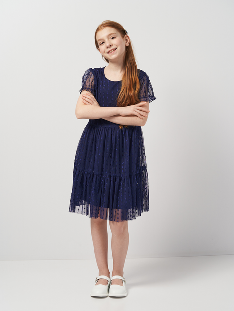 Акція на Підліткове літнє плаття для дівчинки Minoti 18PARTY 45 40226TEN 152-158 см Синє від Rozetka