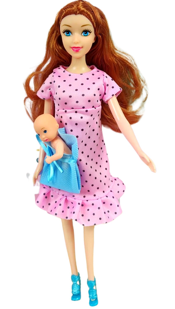 Лялька з аксесуарами Ciuciubabka Pregnant with Belly Opening Accessory 29 см (5901384729967) - зображення 1