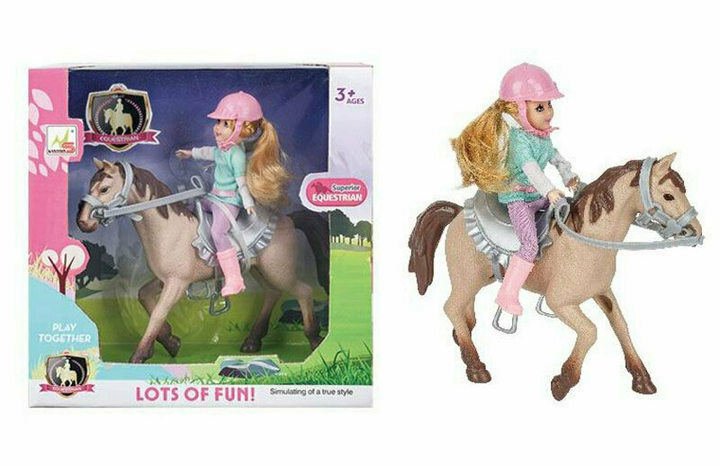 Лялька Askato з конем та аксесуарами 15 cм (6901440120904) - зображення 1