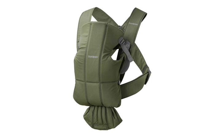 Рюкзак-кенгуру для немовлят BabyBjorn MINI Woven Dark Green – фото ...