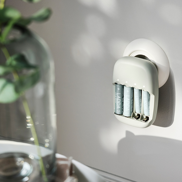 Набор аккумуляторных батареек IKEA LADDA зеленый 750mAh 4 шт 905.098.19 - изображение 7