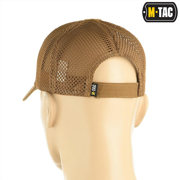 Легка M-Tac бейсболка з липучкою та сіткою Flex ріп-стоп Coyote Brown XL - зображення 2