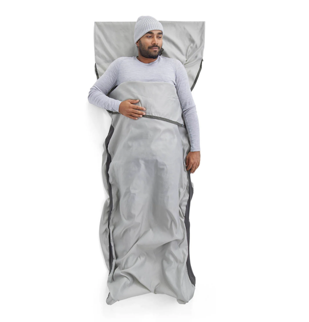 Вкладиш в спальник Sea to Summit Silk Blend Sleeping Bag Liner Mummy S, Moonstruck Grey (STS ASL032051-191802) - зображення 5