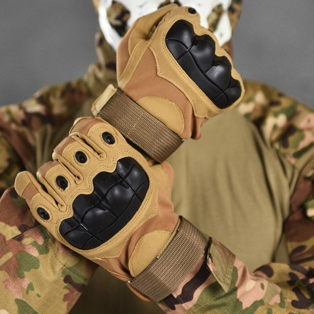 Сенсорні рукавиці Stendboy із захисними накладками койот розмір L - зображення 2