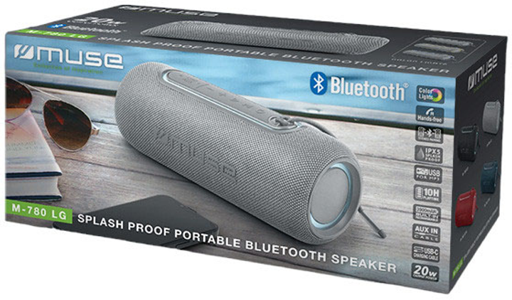 Акустична система Muse M-780 LG Portable Bluetooth Speaker Silver (M-780 LG) - зображення 4