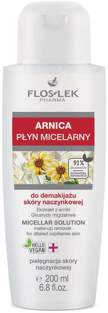 Płyn micelarny Floslek Pharma Arnica do skóry naczynkowej 200 ml (5905043003863) - obraz 1