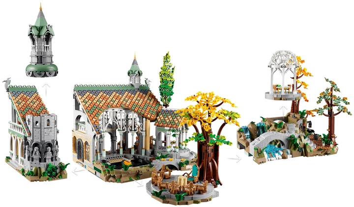 Zestaw klocków LEGO Icons Władca pierścieni: Rivendell 6167 elementów (10316) - obraz 4