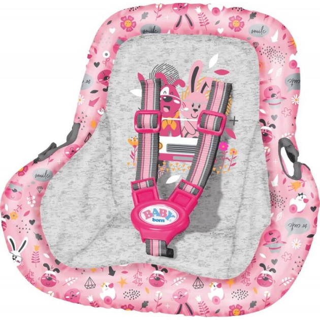 Fotelik samochodowy dla lalki Baby Born Car Seat Pink (4001167832431) - obraz 2