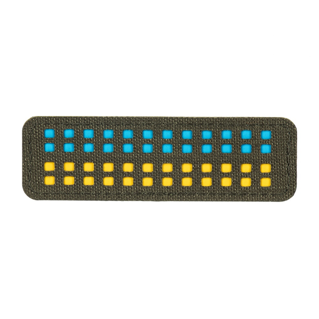 M-Tac нашивка прапор України 25х80 Laser Cut Ranger Green/Yellow/Blue/GID - зображення 1