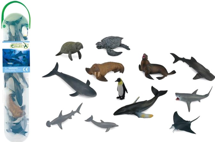 Zestaw figurek Collecta Mini Sea Animals 1 12 szt (4892900011073) - obraz 1